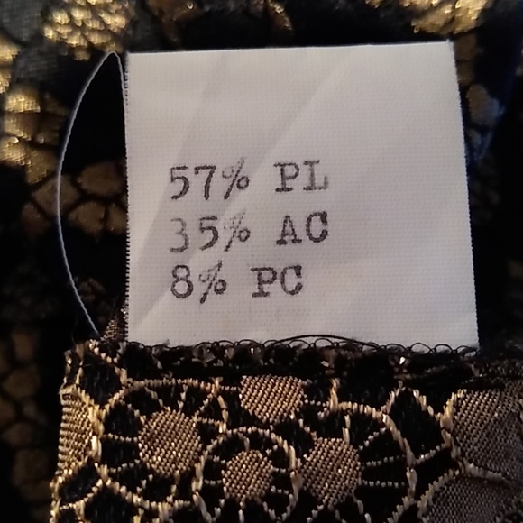 Eleonora Scaramucci Black & Gold Lace Skirt Size 42 Made in Italy - Picture 4 of 6